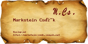 Markstein Csák névjegykártya